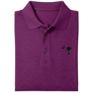 Palmetto Moon Polo Shirt - Deep Berry (Available in Different Thread Colors)