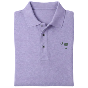 Palmetto Moon Polo Shirt - Lavender (Available in Different Thread Colors)