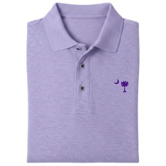 Palmetto Moon Polo Shirt - Lavender (Available in Different Thread Colors)