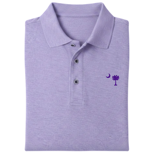 Palmetto Moon Polo Shirt - Lavender (Available in Different Thread Colors)