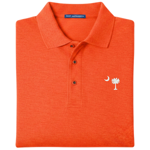 Palmetto Moon Polo Shirt - Texas Orange (Available in Different Thread Colors)