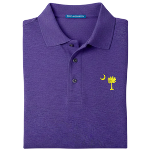 Palmetto Moon Polo Shirt - Purple (Available in Different Thread Colors)
