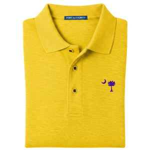Palmetto Moon Polo Shirt - Sunflower Yellow (Available in Different Thread Colors)
