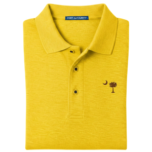 Palmetto Moon Polo Shirt - Sunflower Yellow (Available in Different Thread Colors)