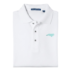 State of North Carolina Polo Shirt - White (Available in Different Thread Colors)