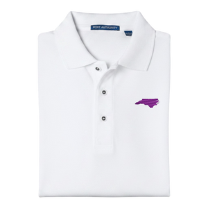 State of North Carolina Polo Shirt - White (Available in Different Thread Colors)