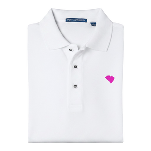 State of South Carolina Polo Shirt - White (Available in Different Thread Colors)