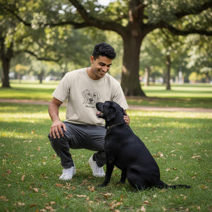 Gr8 Dog Brand Eyes Design Black Labrador Retriever T-Shirt