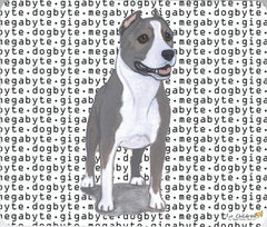 Fur Children Megabyte, Gigabyte, Dog Byte Mouse Pad - American Staffordshire Terrier (MPMGDB08)