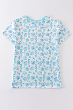 Marine creature print men top