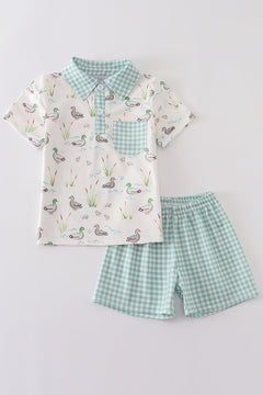 Sage Mallard Shorts Set