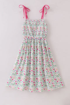 Meadow delight smocked mom dress