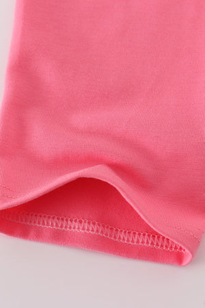 Pink rose hand smocked pants set