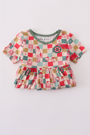 Checkered bamboo dress
