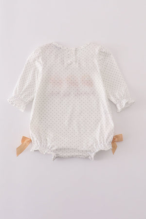 Sweet as pie french knot girl bubble