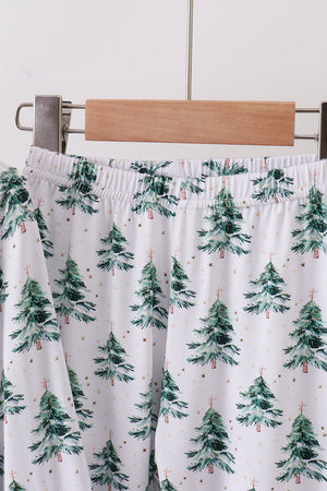 Green christmas tree bamboo mom&me pajama set
