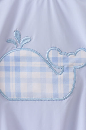 Blue Whale Applique One-Piece Swimsuit