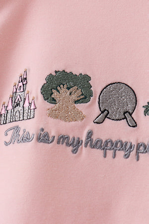 Happy Place Embroidered Bubble