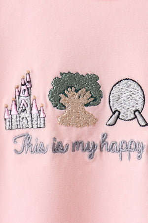 Happy Place Embroidered Bloomer Set