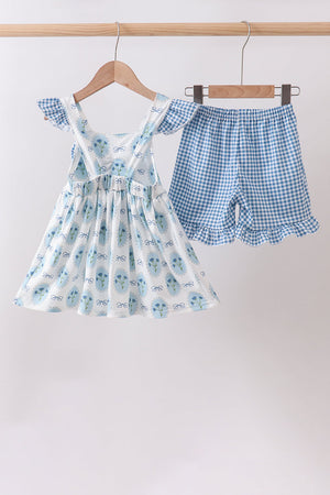 Blue Retro Floral Set