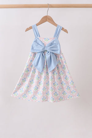 Blue Hydrangea Bow Dress
