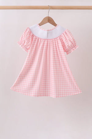 Pink Apple Bus Smocked Dress