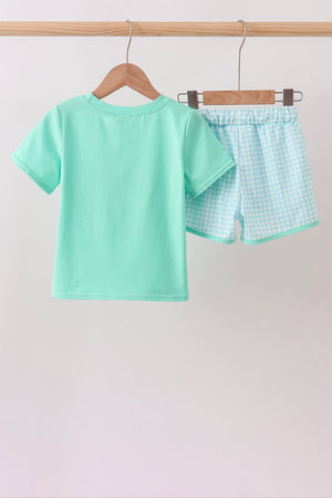 Green Apple Embroidered Set