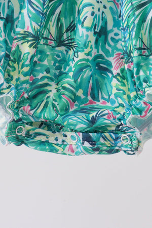 Green Lily Floral Bubble