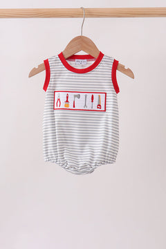 Red Toolbox Embroidery stripe bubble