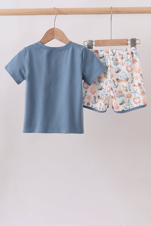Blue Sailboat Set