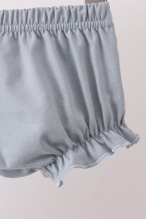 Blue Faith Quote Embroidered Bloomer Set