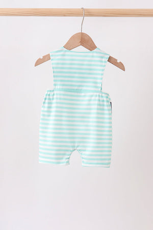 Blue stripe under the sea Embroidered Jon Jon
