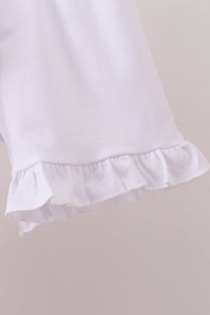 Khaki Puppy Smocked Ruffle Shorts Set