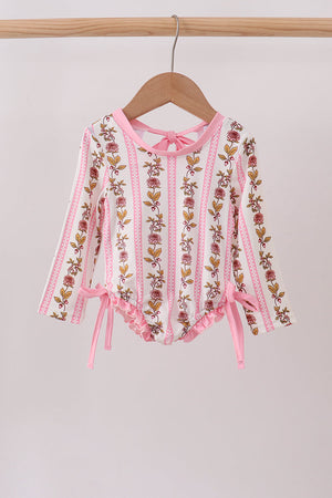 Pink Garden Ruffle Rashguard