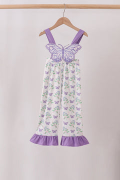 Purple Butterfly Applique Jumpsuit