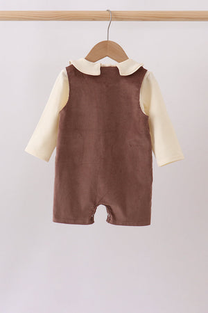 Brown Corduroy Jon Jon Set