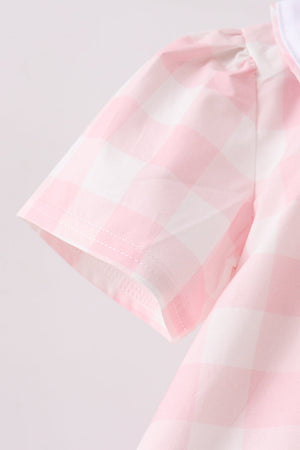 Pink Gingham Bloomer Set