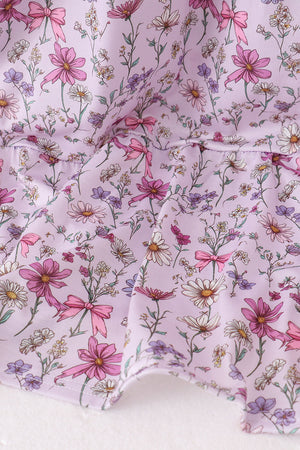 Purple Garden Ruffle Mom Dress