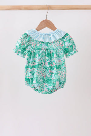 Green house floral Bow Bubble