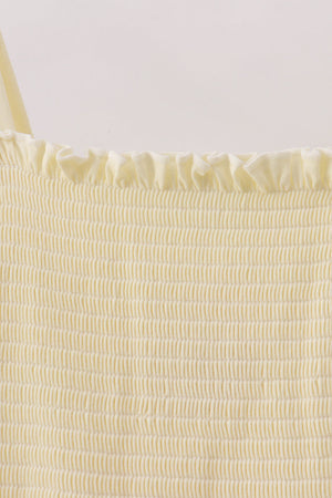 Cream smocked mom dress