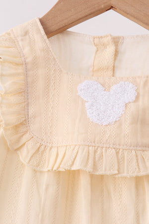 Oatmeal character french knot bloomer set