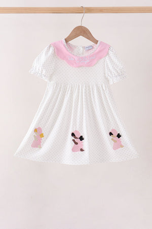 Pink Prayer Embroidery Dress