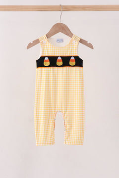 Mustard Candy Embroidery Gingham Jon Jon