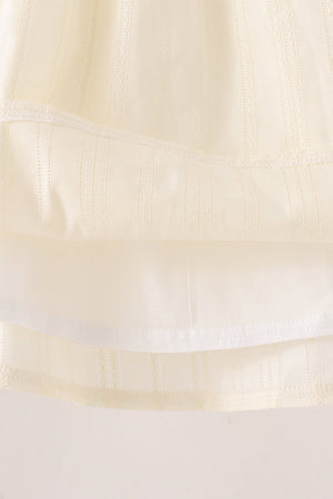 Beige Jacquard Lace Dress