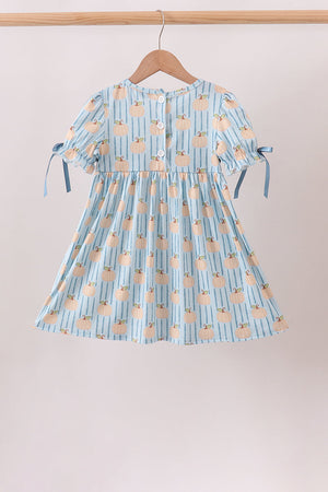 Blue Pumpkin Embroidery Ruffle Dress