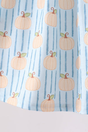 Blue Pumpkin Embroidery Ruffle Pants Set