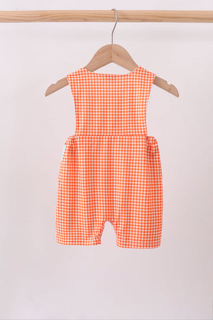 Orange Candy Smocked Gingham Jon Jon