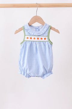 Blue Pumpkin Embroidery jacquard Ruffle Bubble