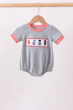 Grey character embroidery bubble
