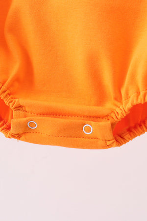 Orange Jack-O-Lantern Applique Bubble